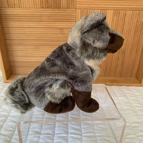 NWT Beanie Baby Ty Howl Wolf 2000 Retired Vintage Brown Gray Playful Dog - Picture 5 of 15
